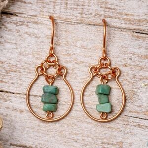 Copper and Turquoise Earrings